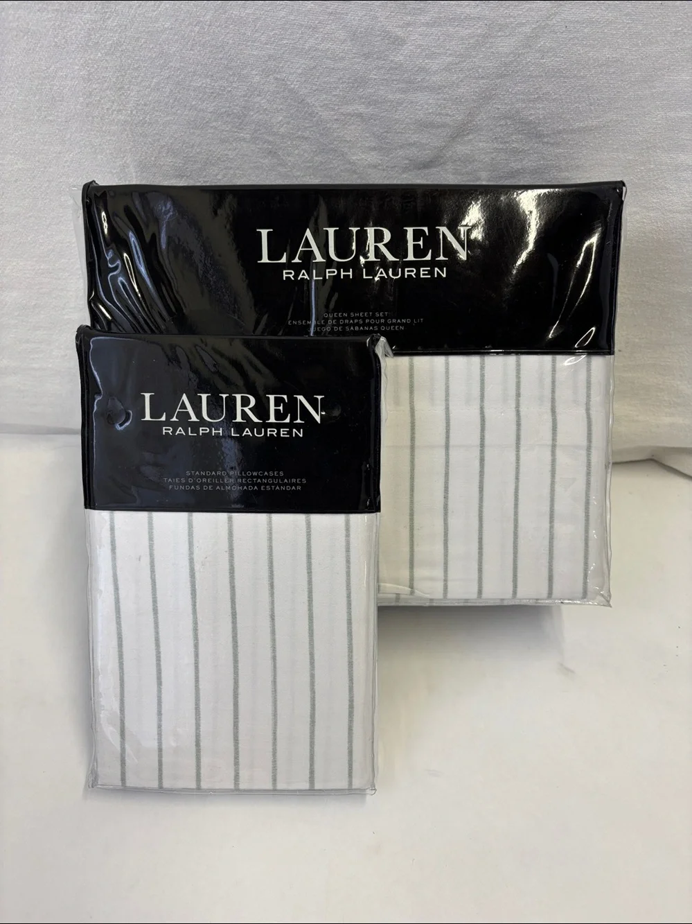 Lauren Ralph Lauren Spencer Sateen Stripe 6 Piece Sheet Set